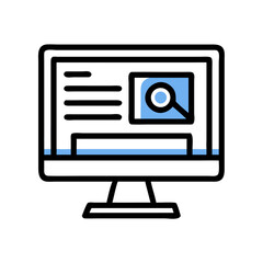 Poster - Desktop Monitor Icon Representing Content Display and Digital Interface