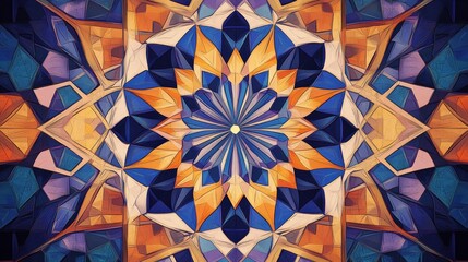 Poster - Abstract seamless islamic geometric pattern