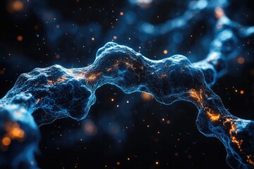 Poster - An abstract representation of an organic structure in space