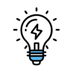Poster - Light Bulb Icon Representing Electrical Innovation