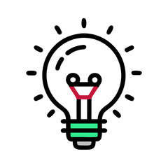 Aufkleber - Light Bulb Icon Representing Electrical Innovation