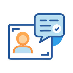 Fototapete - Messaging Interface Icon Representing User Engagement