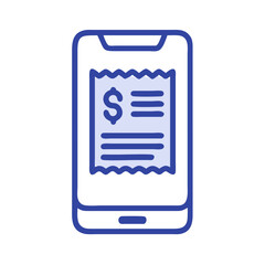 Poster - Mobile Receipt Icon Representing Smartphone Invoice