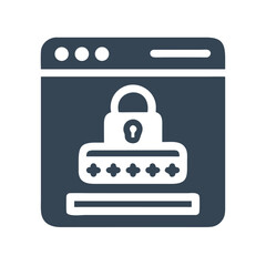 Poster - Password Screen Icon Representing Secure Authentication