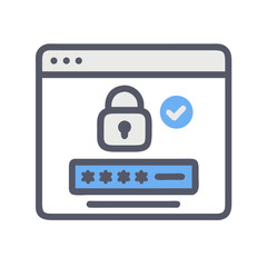 Poster - Password Screen Icon Representing Secure Authentication