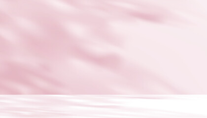 Aufkleber - Pink Background,Blur gardeint light,shadow on wall studio background for product display,Pastel Pink Backdrop for Winter banner,Vector 3D podium stand for spa,cosmetic