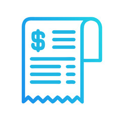 Poster - Printed Bill Icon Representing Transaction Receipt