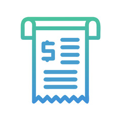 Poster - Printed Bill Icon Representing Transaction Receipt