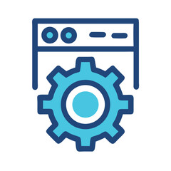 Aufkleber - Settings Gear Icon Representing Platform Configuration
