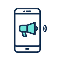 Poster - Smartphone Speaker Icon Representing Mobile Audio Output