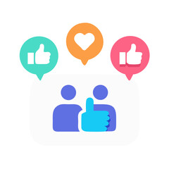 Poster - social media likes icon representing audience engagement