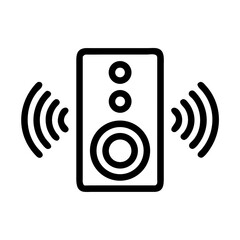 Poster - Speaker with Sound Waves Icon Representing Party Music