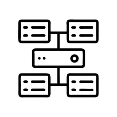 Aufkleber - Stacked Servers Icon Representing Data Management