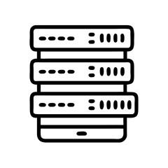Fototapete - Stacked Servers Icon Representing Data Management