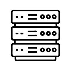 Fototapete - Stacked Servers Icon Representing Data Management
