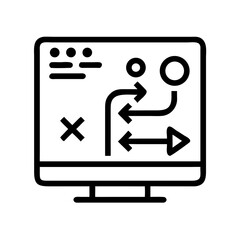 Poster - Strategy Planning Icon Representing Digital Workflow