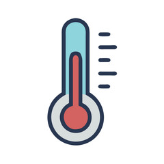 Poster - Thermometer Icon Representing Temperature Measurement