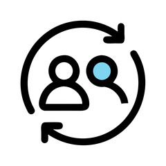 Poster - user retention icon representing follower interaction