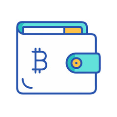 Poster - Wallet with Bitcoin Icon Representing Crypto Wallet