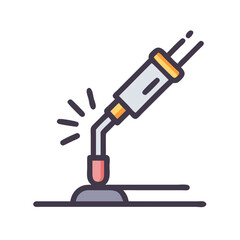 Poster - Welding Torch Icon Representing Metal Fabrication