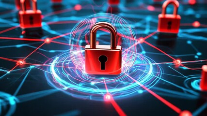 Poster - Network security locks in a digital system.
