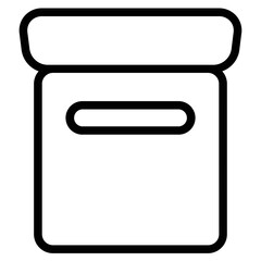 Poster - Archive Box Mail Line Icon