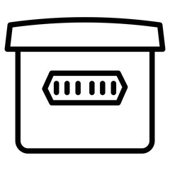 Poster - Archive Box Mail Line Icon