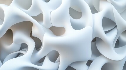 Poster - White corporate abstract background of looping animated gradient geometric shapes.