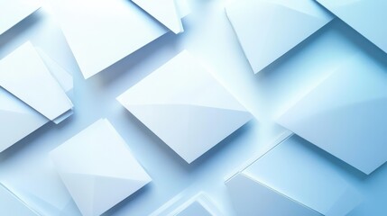Poster - white corporate abstract background of looping animated gradient geometric shapes.