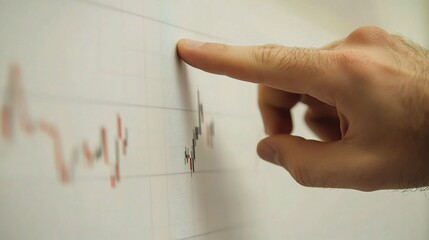 Poster - Man Touching Forex Chart in Business Analysis Session
