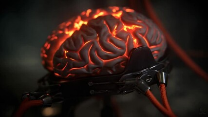 Poster - electrical impulses and connections generative ai