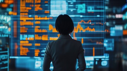 Poster - Investor Analyzing Startup Valuation and Market Trends in Office