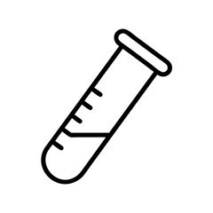 Poster - illustration of test tube laboratory glassware with liquid for science research and experiment use