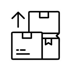 Poster - Boxes package delivery shipping logistics distribution moving cardboard container order arrow up icon