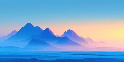 Poster - The sky is a beautiful mix of blue and orange