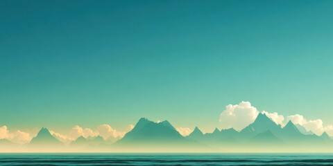 Poster - The sky is a beautiful mix of blue and orange