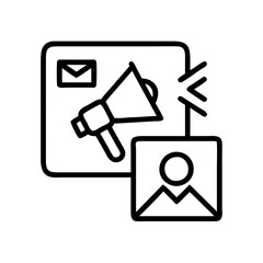 Poster - Social media marketing campaign promotion advertising digital strategy megaphone email image