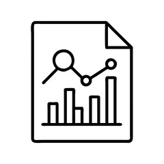Poster - Data analysis report document with graph chart and bar chart for business presentation and analysis