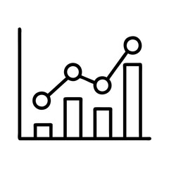 Poster - Line chart graph diagram business data analysis report growth marketing investment presentation success