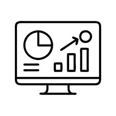 Poster - Business data analysis chart diagram graph growth information marketing monitor report screen