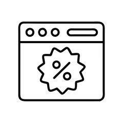Aufkleber - Website discount promotion offer sale price tag percentage off special deal online shopping icon vector