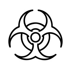 Poster - Biohazard symbol vector icon outline warning sign biological hazard radiation danger toxic waste logo design
