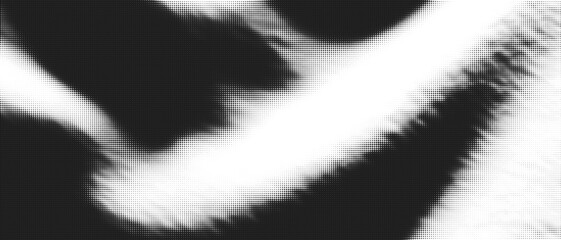 Aufkleber - Abstract Vector Background Pattern with Black and White Gradient Overlay Featuring Geometric Halftone Pixel Art and Textured Bitmap Dot Design.Web