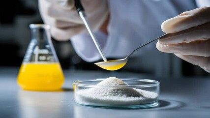 Poster - Scientists Prepare Powder for Analysis in Laboratory Setting Generative AI