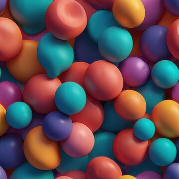 Colorful abstract 3d shapes liquid.