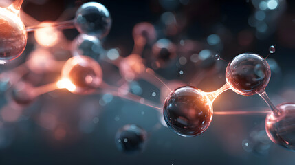 Poster - Artistic Representation of Molecular Structure and Scientific Exploration