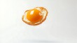 © Lilimanatasa - A single fried egg floating in the air on white background