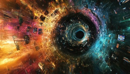 Poster - Fractured Space: A Tunnel Through Digital Dimensions and Dynamic Light