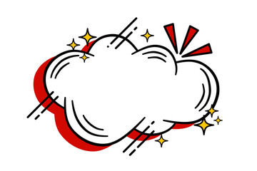Poster - Vector speech bubble comic set. Chat icon design elements.