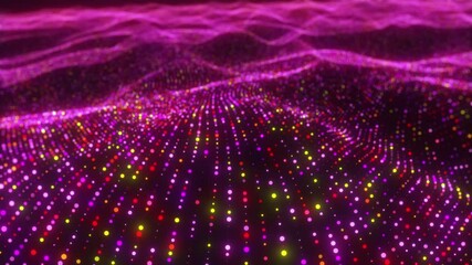 Poster - Luxurious wave particles. Computer generated 3d render